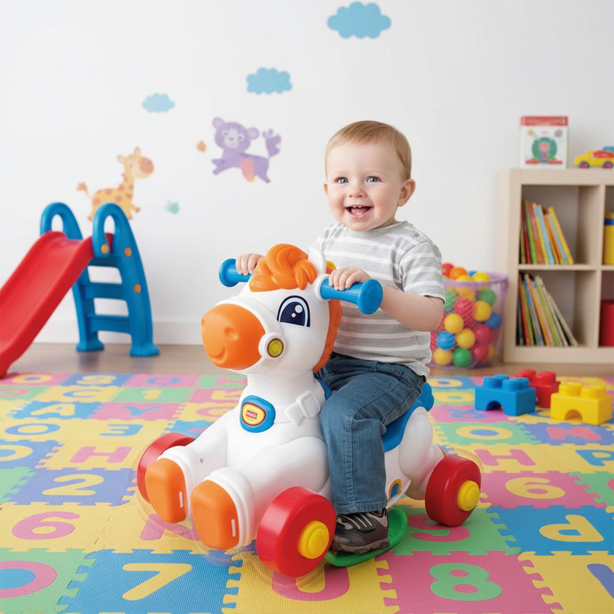 WINFUN - Juguete para bebé didáctico Winfun: Caballito de montar rockero