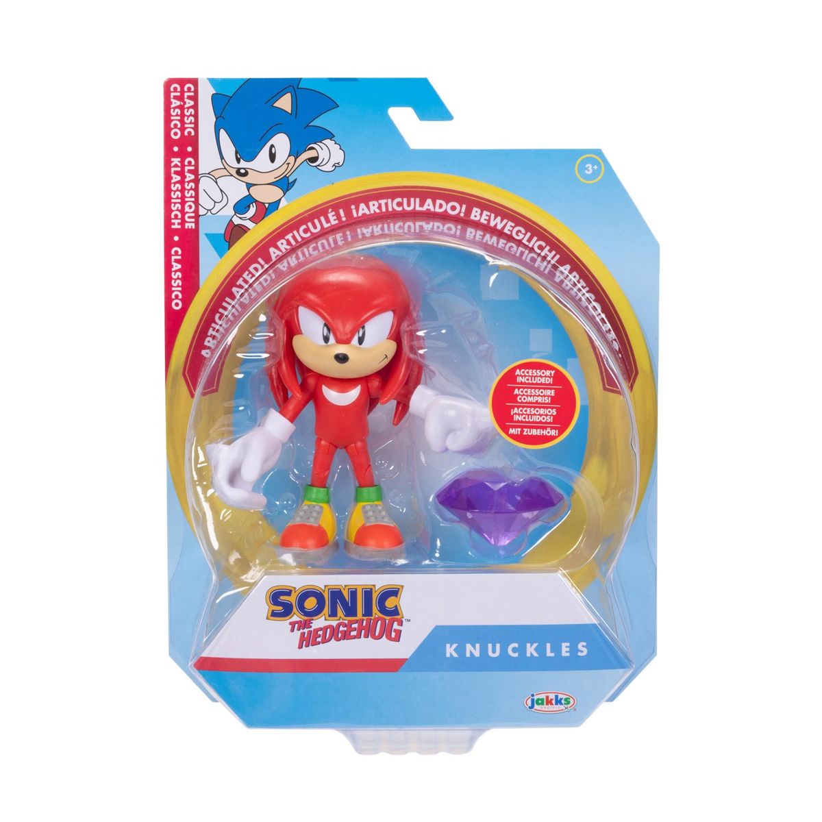  - Sonic - 4 Articulated Figure W/ Accy - Classic Knuckles