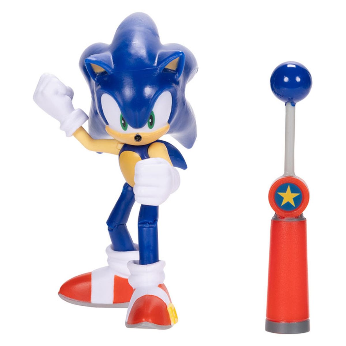  - Sonic - 4" Articulated Figure W/ Accy - Modern Sonic With Blue Checkpoint