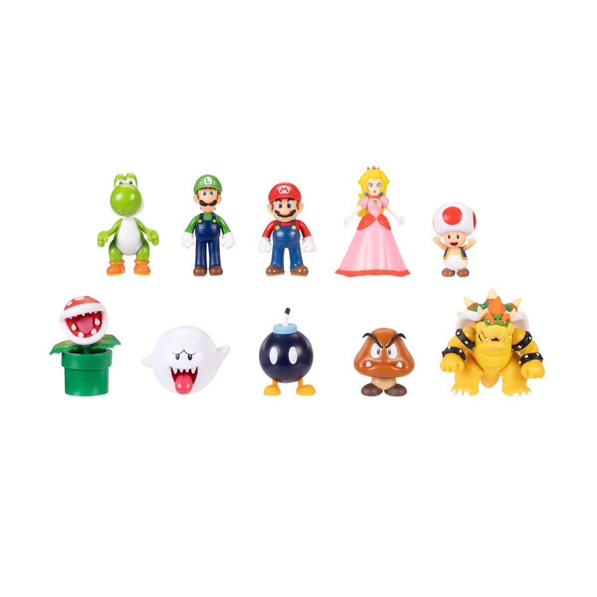 NINTENDO - Mario Bross Figura de acción Nintendo Set Mario y Amigos, Incluye 10 piezas