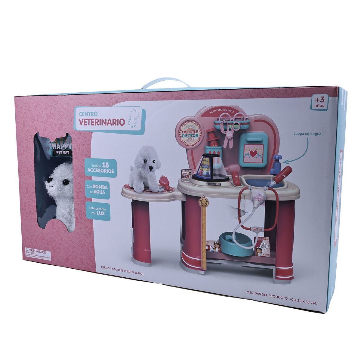 KIDS N PLAY - Set de juguete de veterinaria para niños incluye mascota