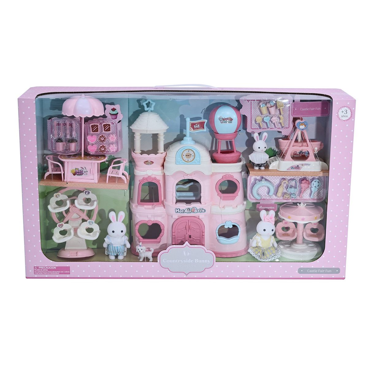 KIDS N PLAY - Parque de diversiones de juguete Familia conejo Dream Bay. Incluye Accesorios