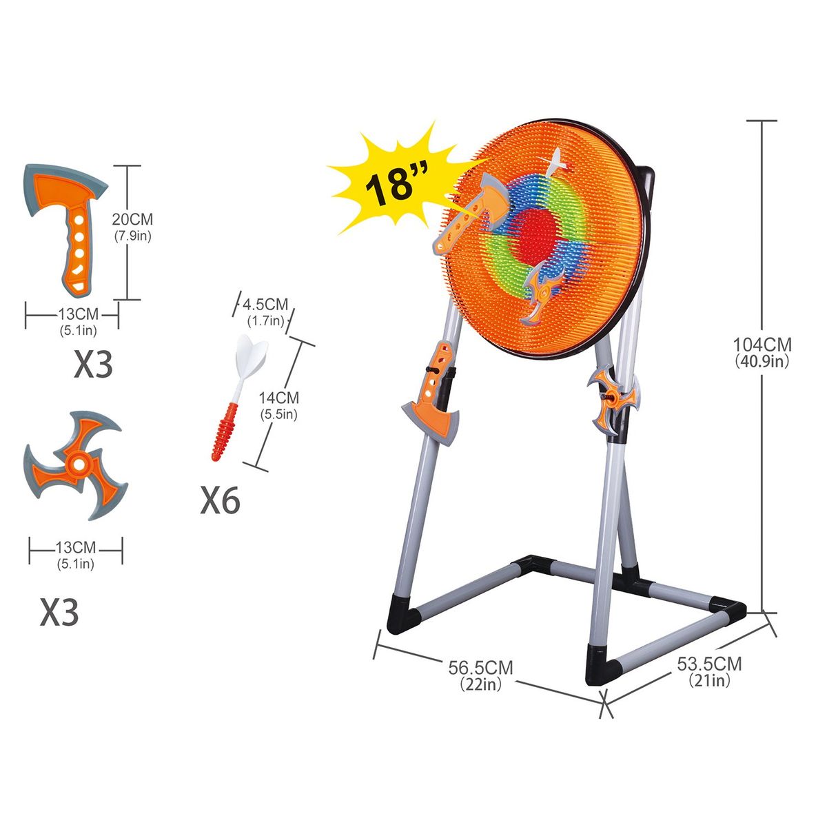  - Juego de tiro al blanco Ninja set 3 en 1
