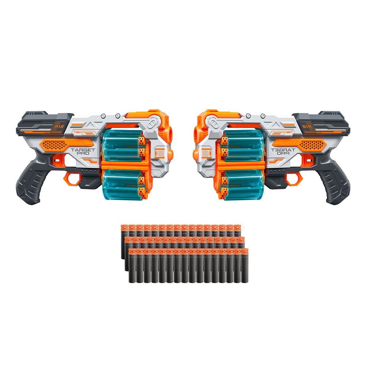 KIDS N PLAY - Lanzador de dardos para niños. Incluye 2 lanzadores y 48 dardos.