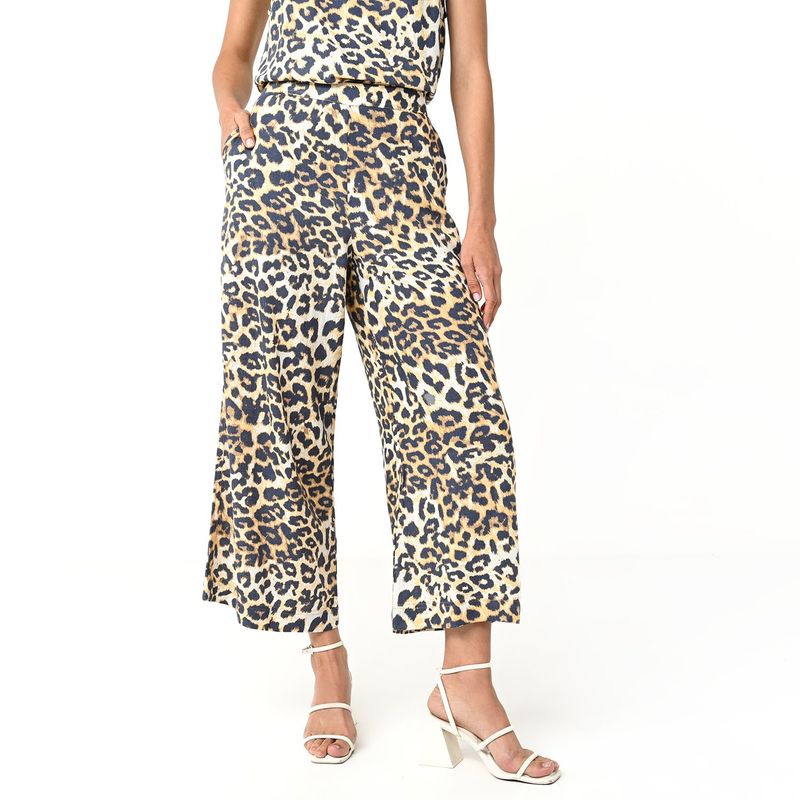 BASEMENT - Pantalón Culotte Mujer Tiro alto Basement