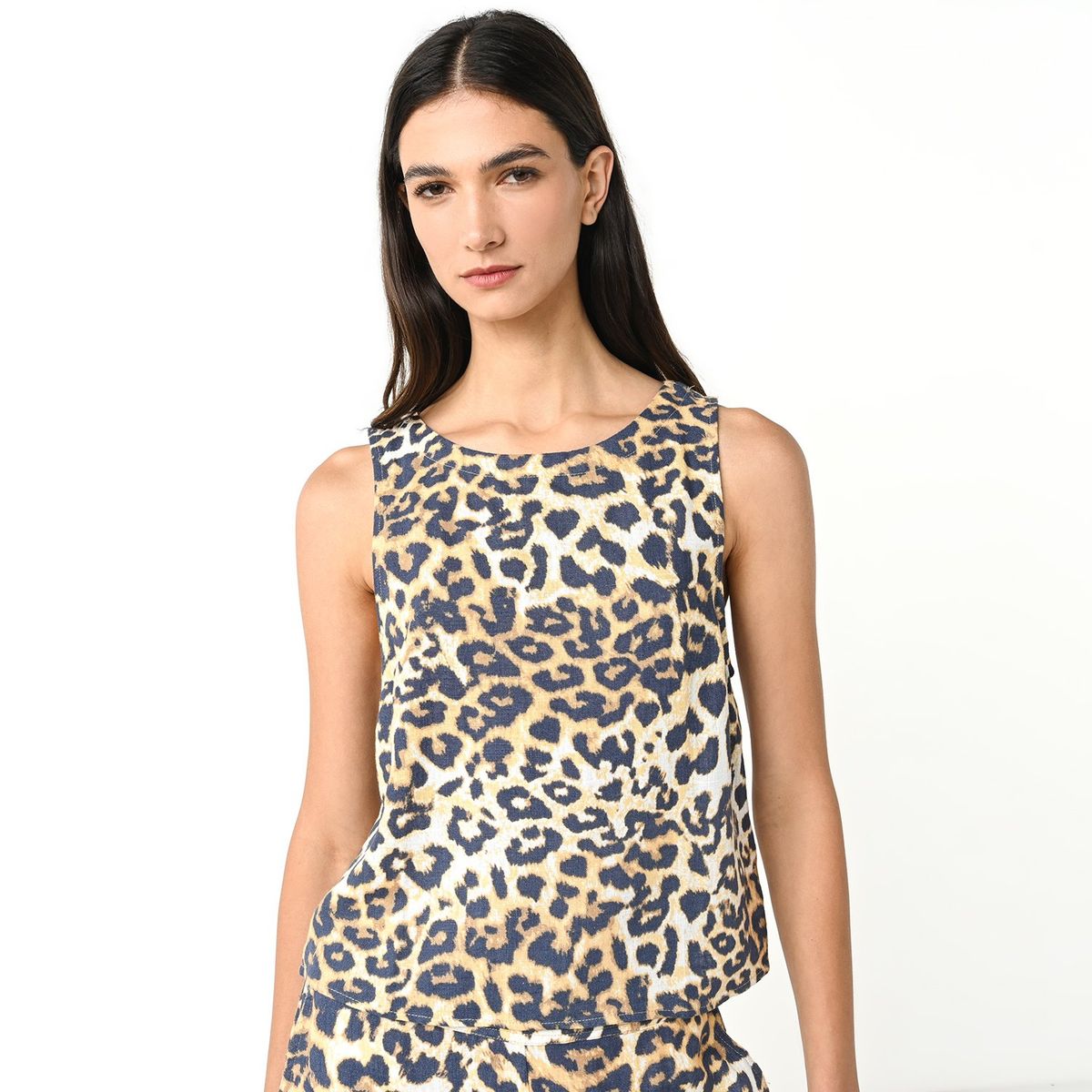 BASEMENT - Blusa Mujer Animal print Sin mangas Basement