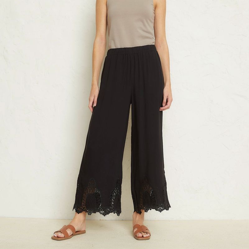 BASEMENT - Pantalón Culotte Mujer Tiro medio con Ojalillo Basement