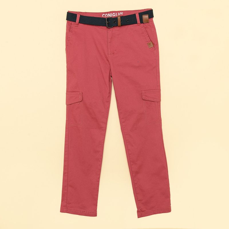 CONIGLIO - Pantalón Niño Con cinturón de Algodón Coniglio