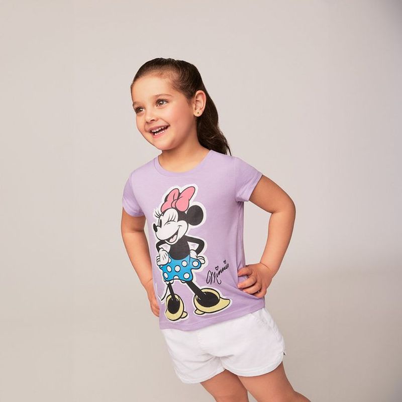 MINNIE - Camiseta Niña Manga corta en Algodón Minnie