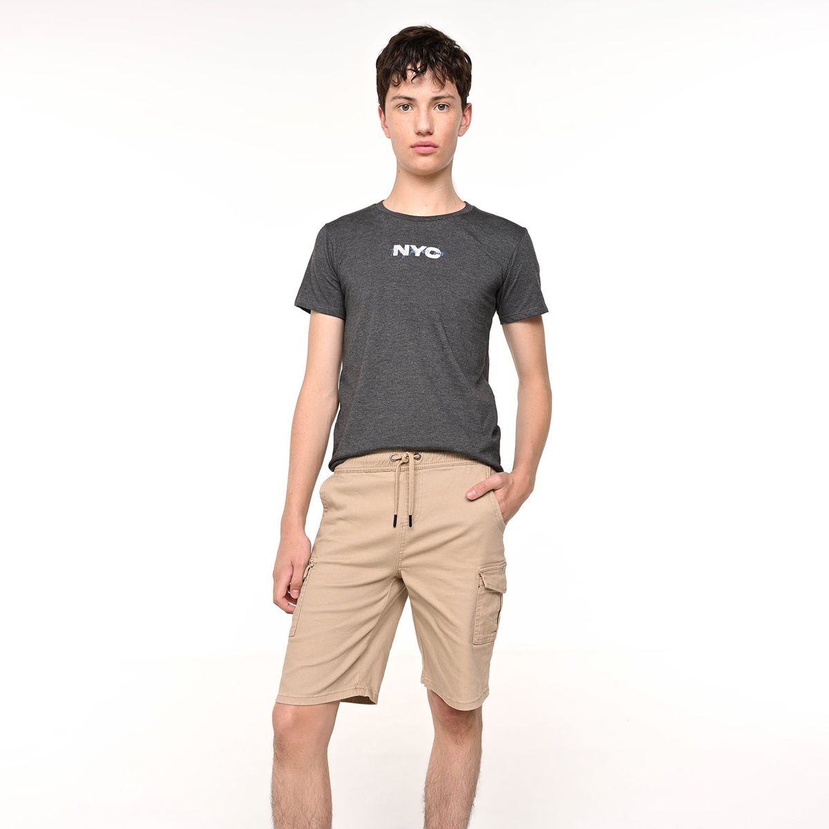 FEDERATION - Bermuda Niño con Estampado Cintura elásticada Algodón Federation