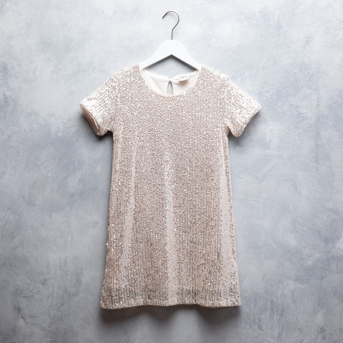 ELV - Vestido para Niña Brillante Manga corta ELV