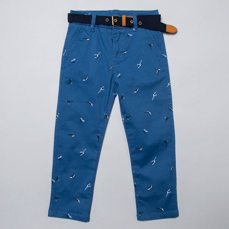 YAMP - Pantalón Niño Con cinturón de Algodón Yamp