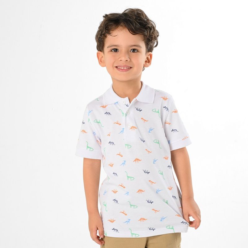 YAMP - Camiseta polo Niño con Estampado Manga corta Yamp