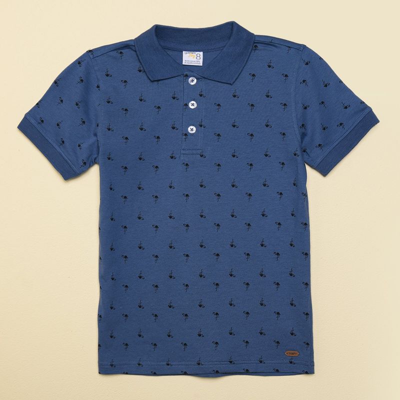 YAMP - Camiseta polo Niño con Estampado Manga corta Yamp