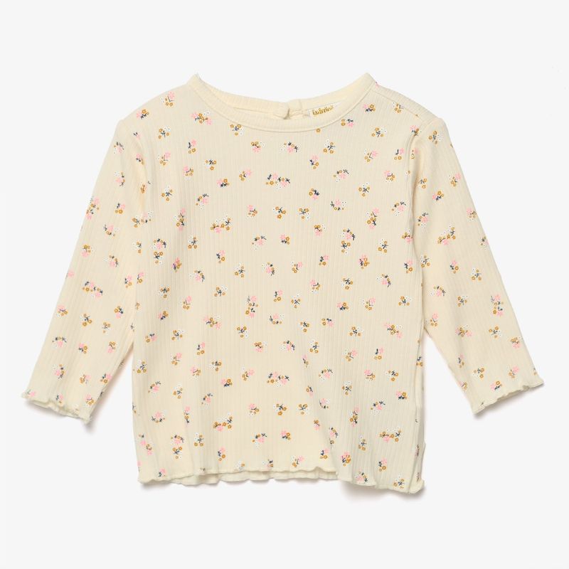 YAMP - Camiseta manga larga Bebé niña con Estampado Algodón Yamp