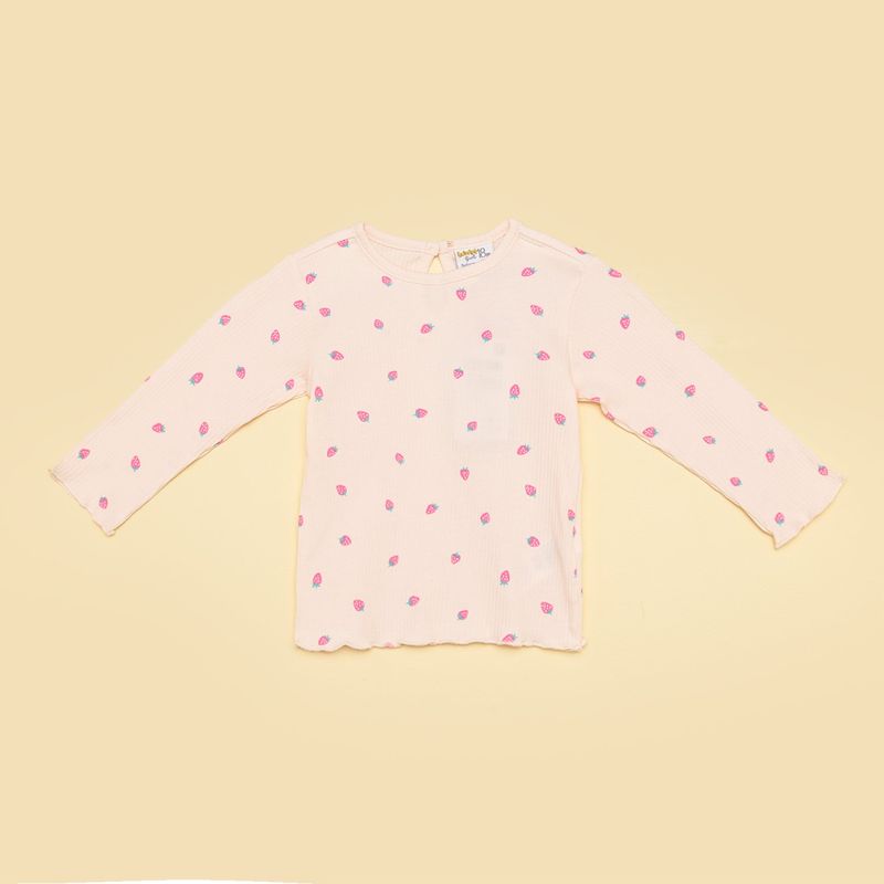 YAMP - Camiseta manga larga Bebé niña con Estampado Algodón Yamp