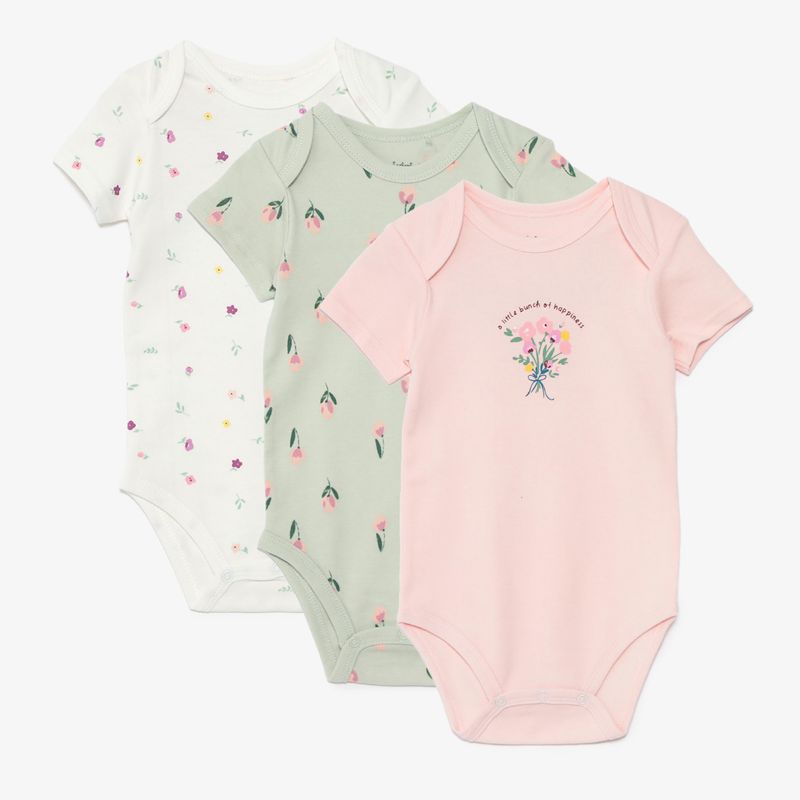 YAMP - Body Bebé niña Pack de 3 unidades Algodón Yamp