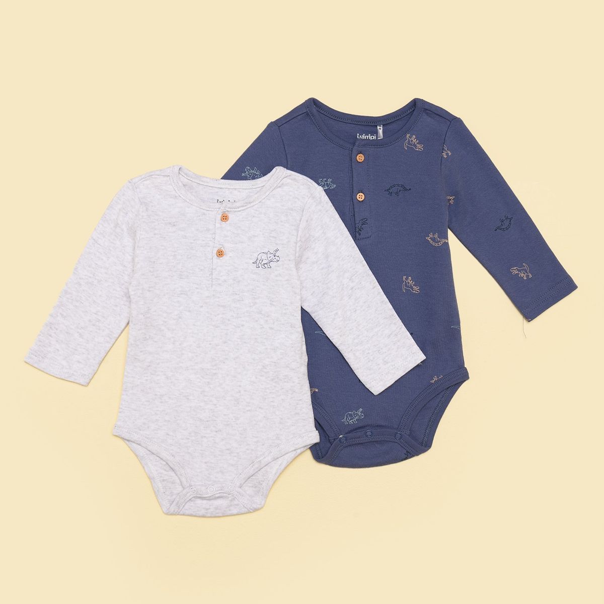 YAMP - Body Bebé niño Pack de 2 unidades Algodón Yamp