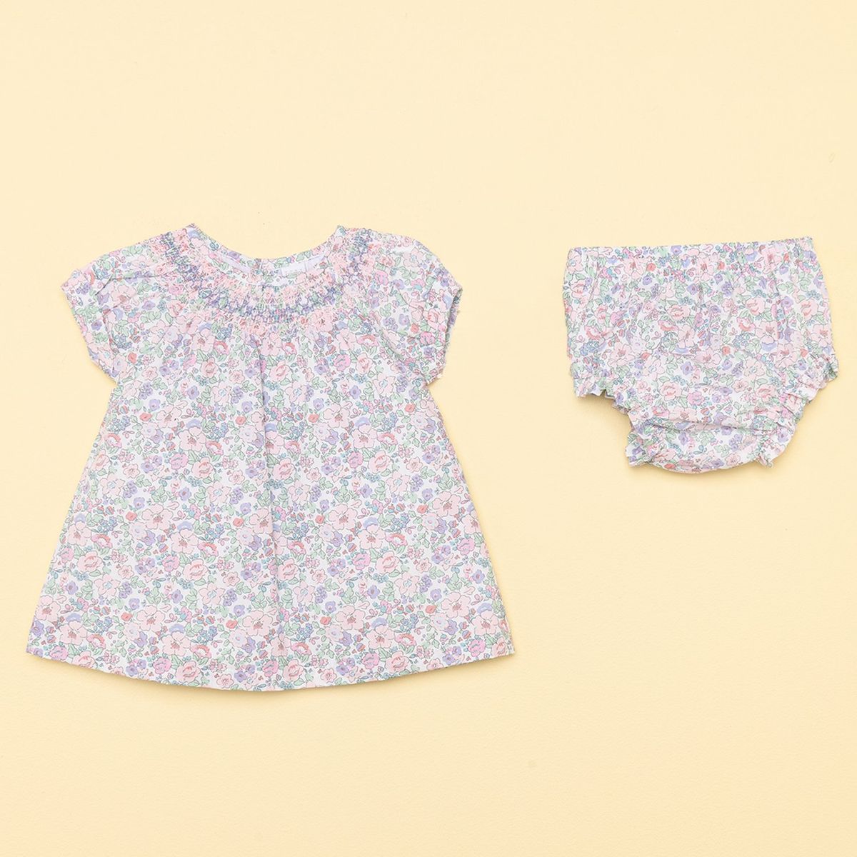 YAMP - Set Vestido + Calzón para Bebé niña en Algodón Yamp