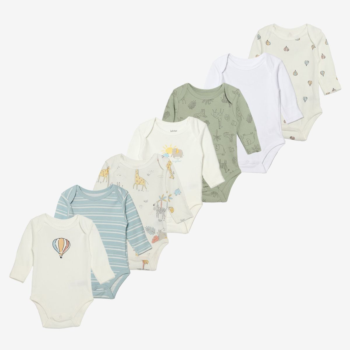 YAMP - Body Bebé niño Pack de 7 unidades Algodón Yamp