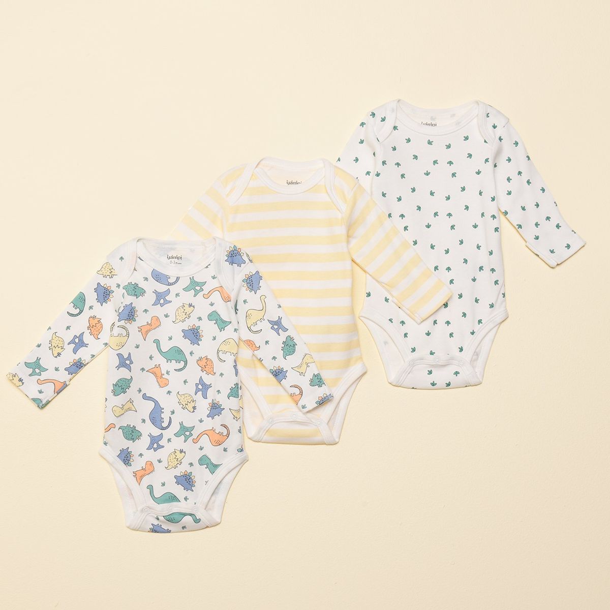 YAMP - Body Bebé niño Pack de 3 unidades Algodón Yamp