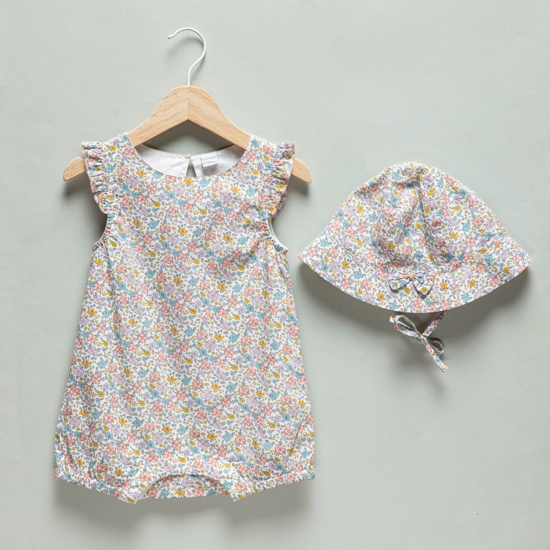 YAMP - Set Enterizo + Sombrerito para Bebé niña en Algodón Yamp