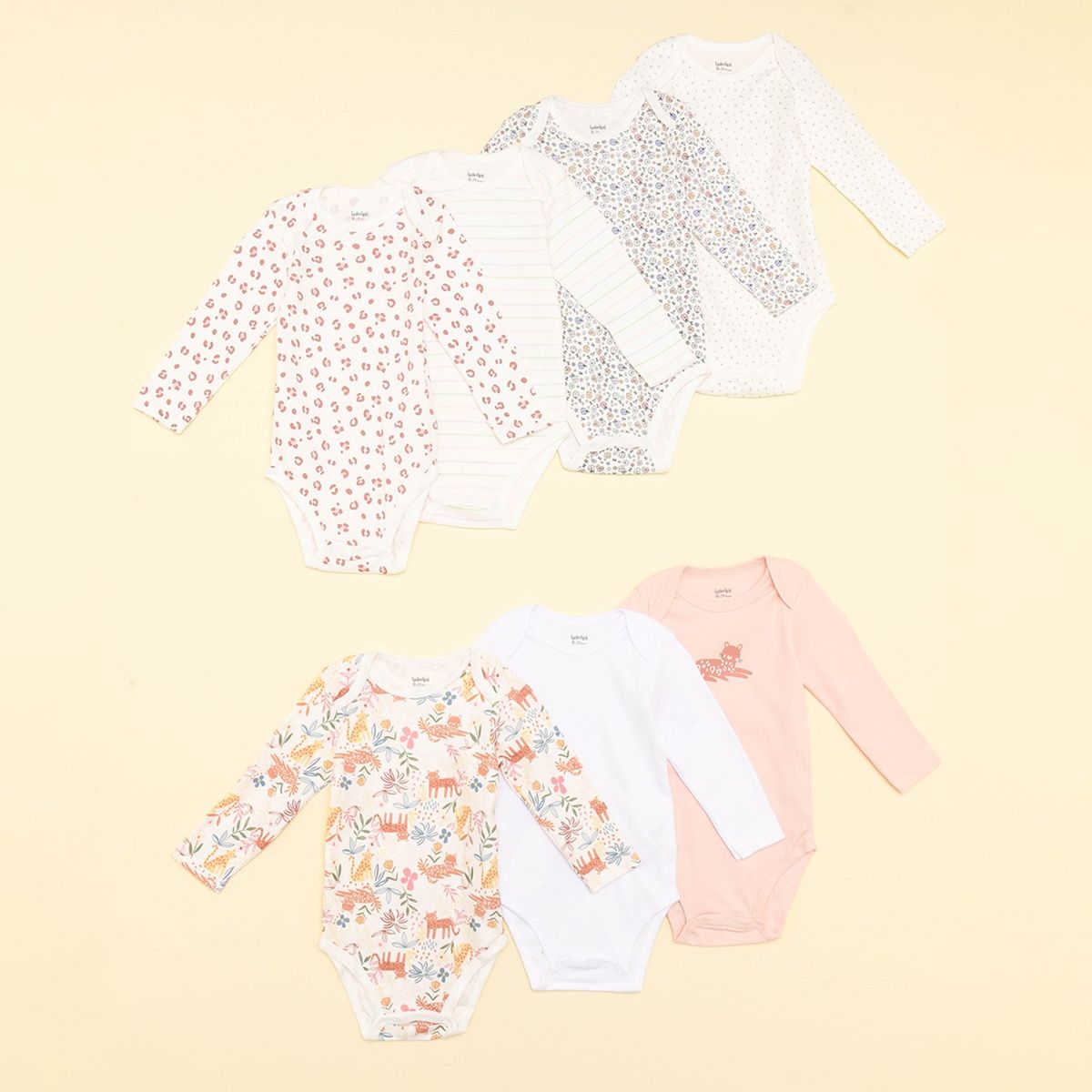 YAMP - Body Bebé niña Pack de 7 unidades Algodón Yamp