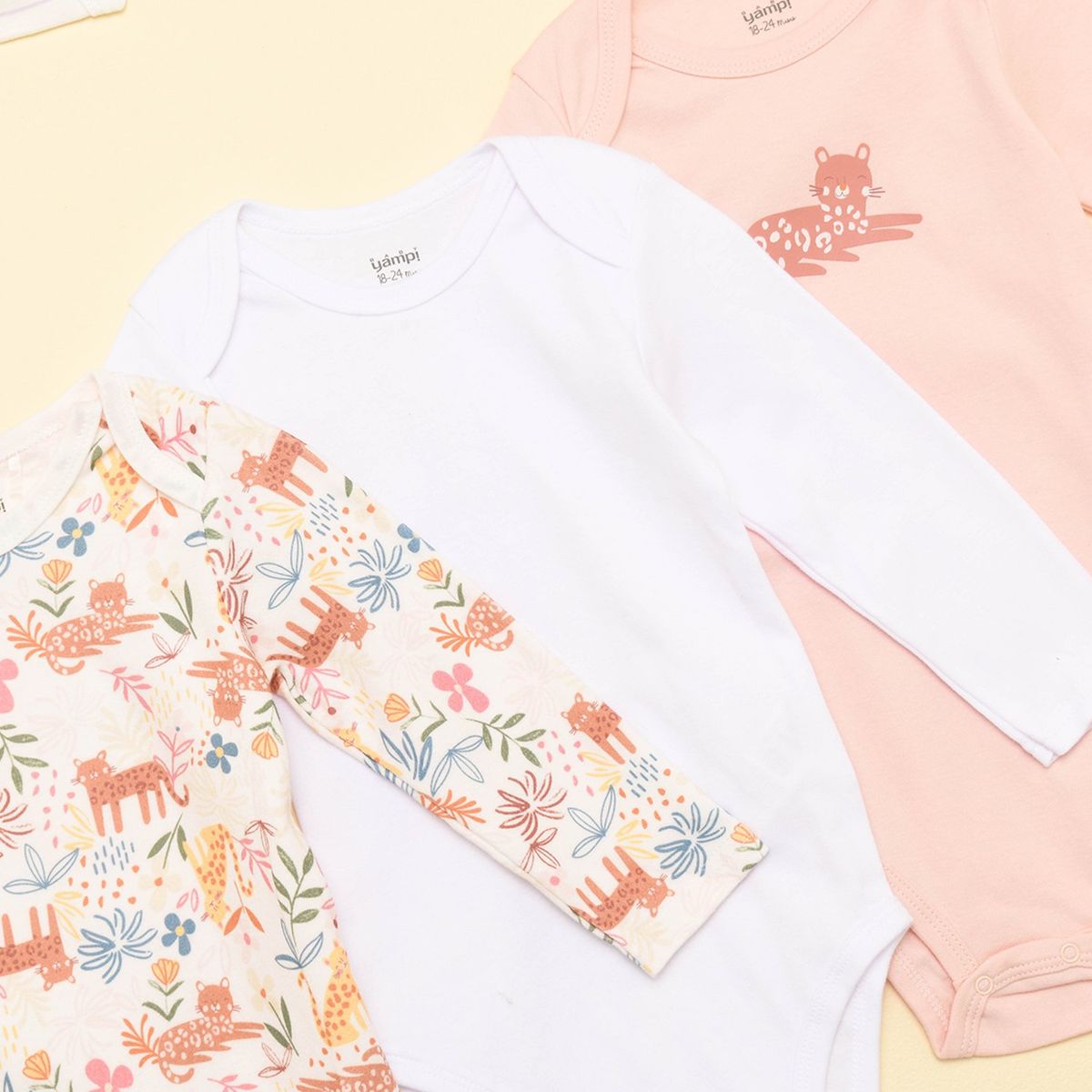 YAMP - Body Bebé niña Pack de 7 unidades Algodón Yamp