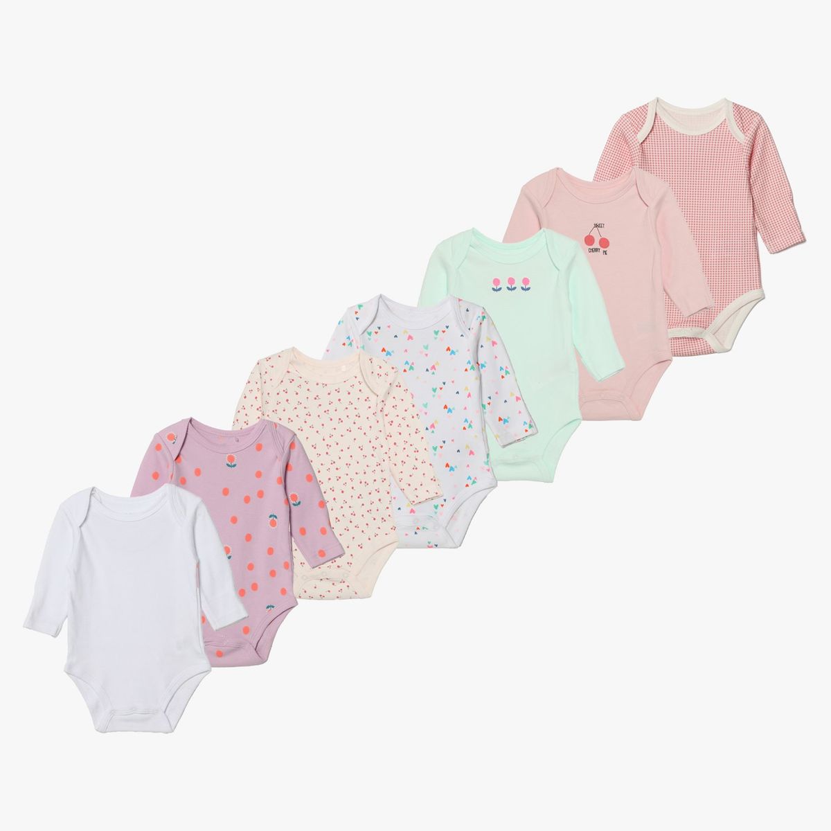 YAMP - Body Bebé niña Pack de 7 unidades Algodón Yamp