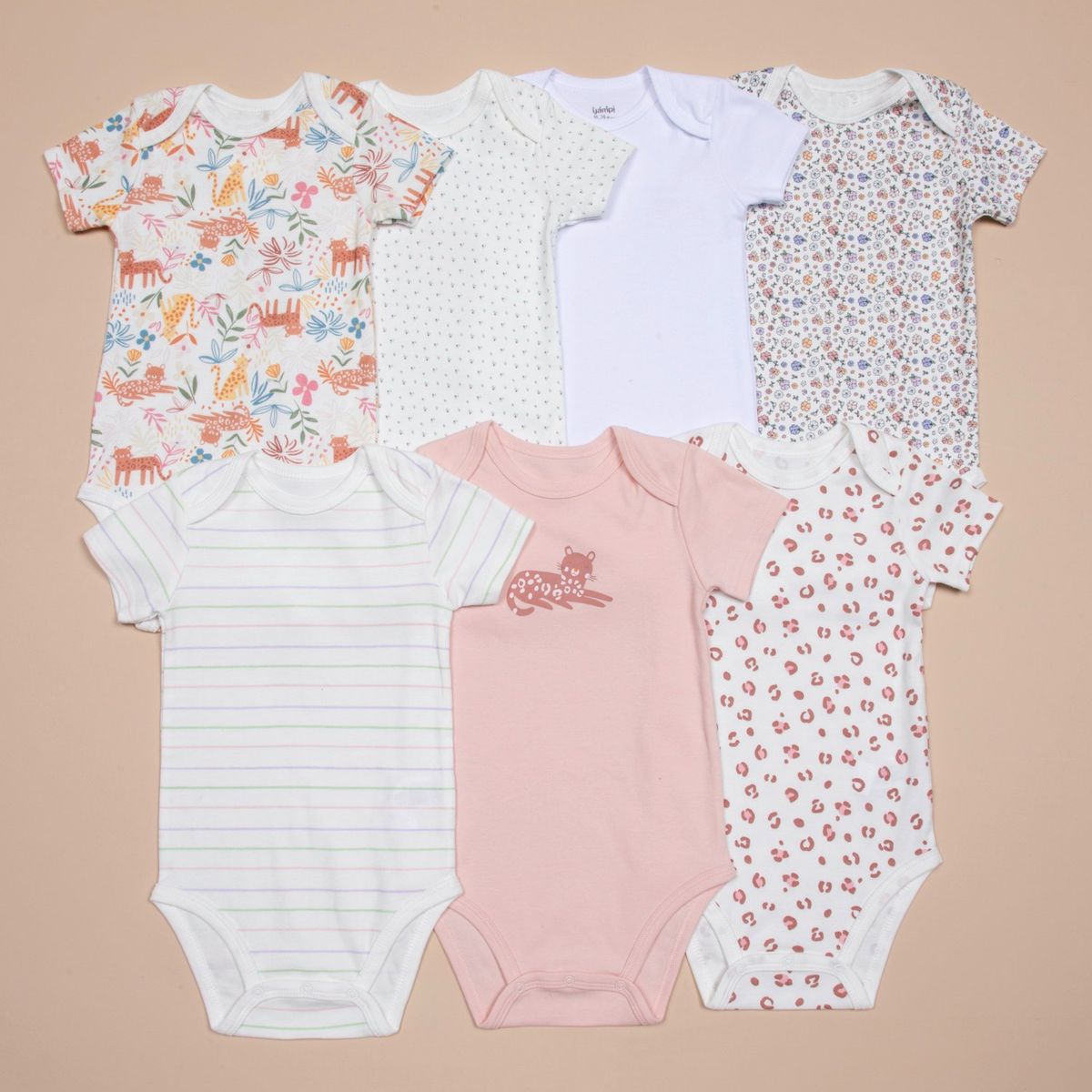 YAMP - Body Bebé niña Pack de 7 unidades Algodón Yamp