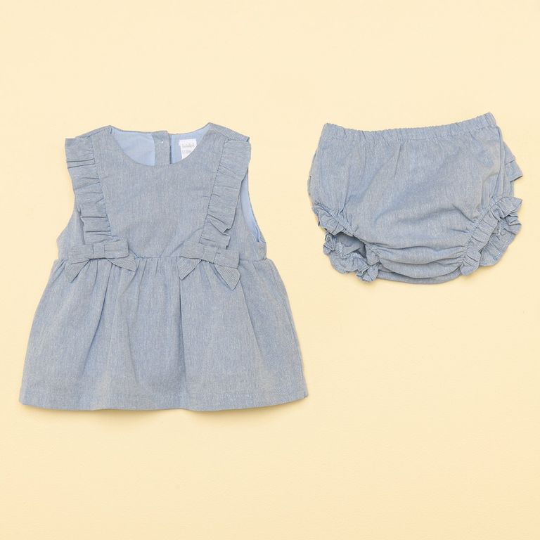 Set Vestido con boleros Calzón para Bebé niña en Algodón Yamp