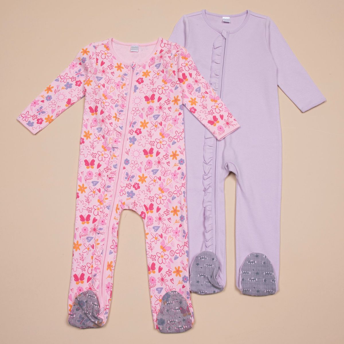 YAMP - Pijamas para Bebé niña Pack de 2 unidades Manga larga de Algodón Yamp