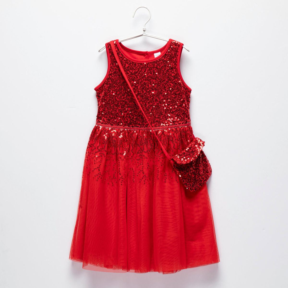 YAMP - Vestido Niña Brillante Con accesorio Yamp