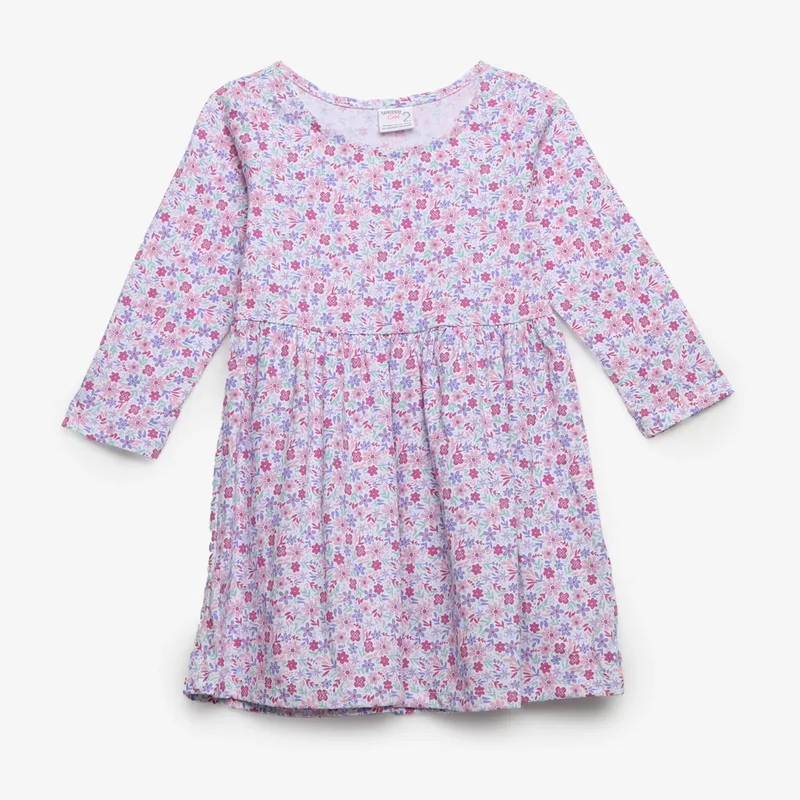 YAMP - Vestido Niña Flores Manga larga Algodón Yamp