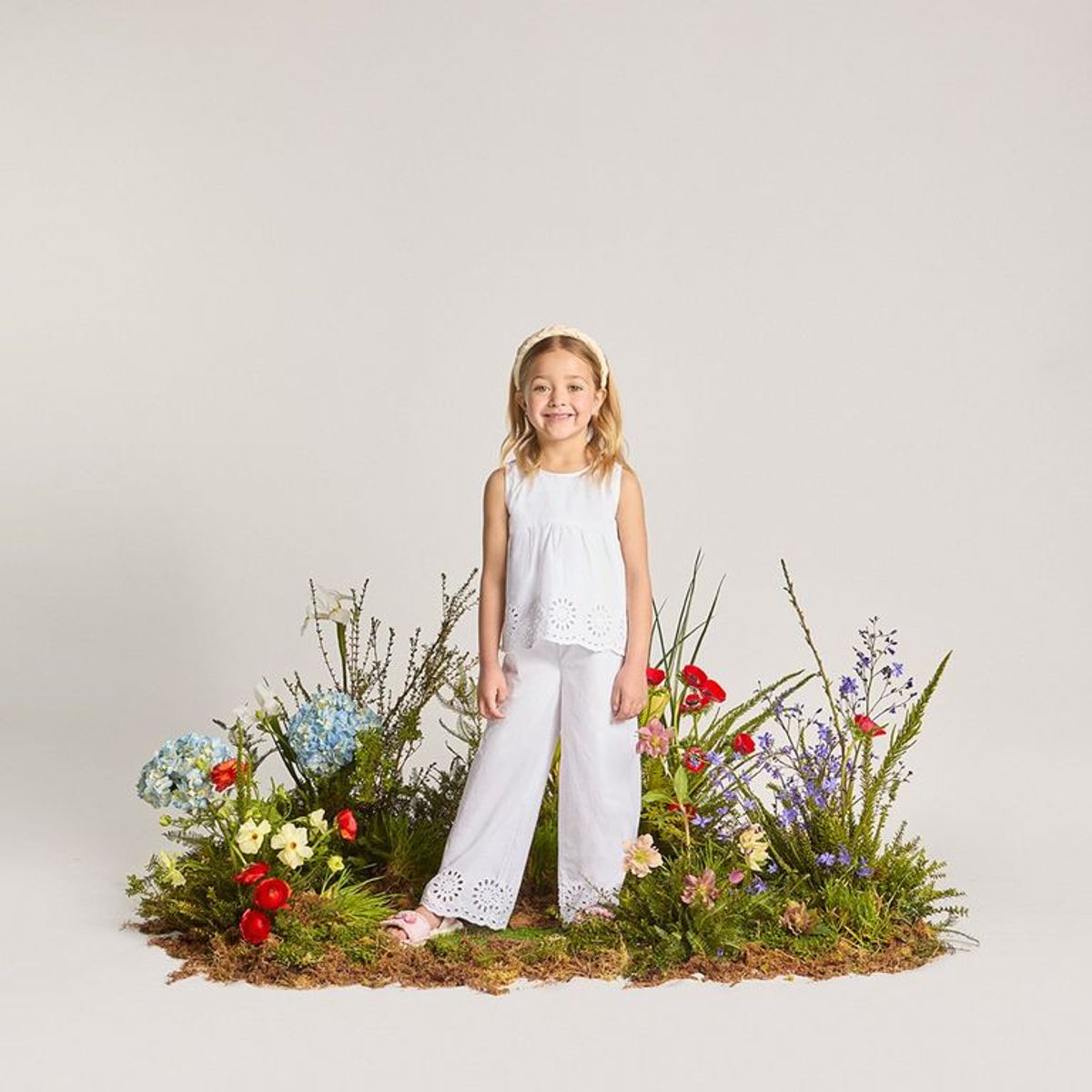 CONIGLIO - Blusa Niña con Ojalillo Algodón Coniglio