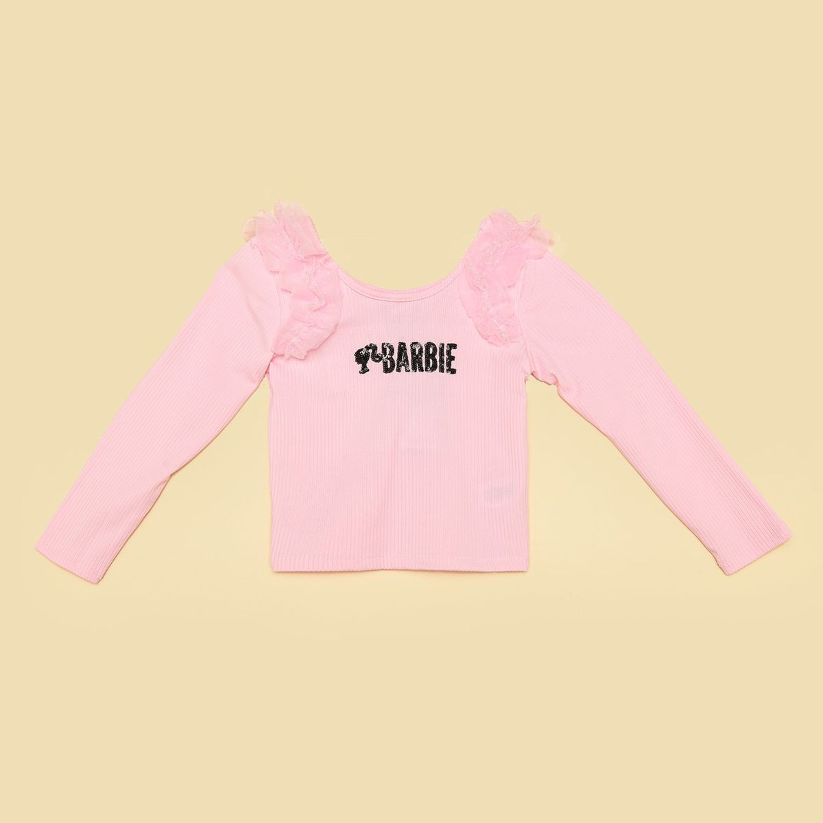 BARBIE - Camiseta Niña con Estampado Manga larga Barbie