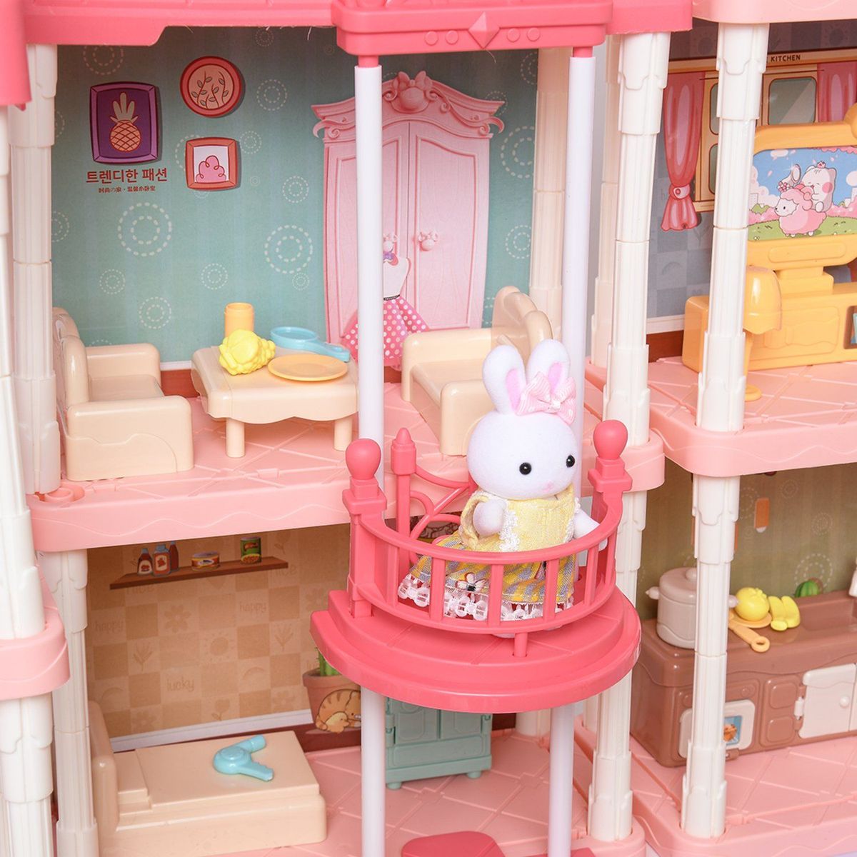 KIDS N PLAY - Casa de muñecas: Mansión Conejo Gigante