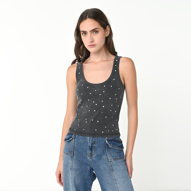 DENIMLAB - Blusa Mujer Sin mangas de Algodón Denimlab