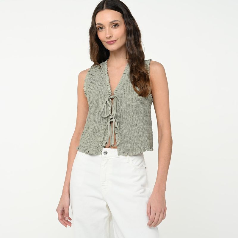 SYBILLA - Blusa Mujer Sin mangas Sybilla