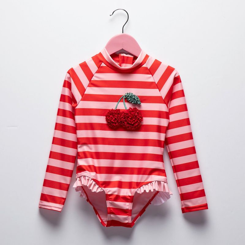 YAMP - Vestido de baño para Niña de Rayas Yamp