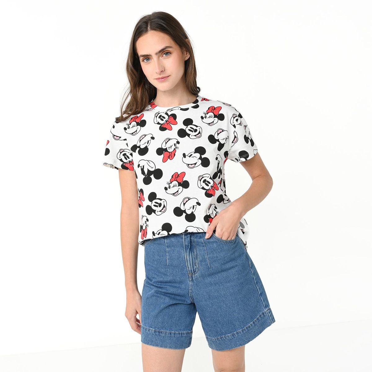 SYBILLA - Blusa Mujer Estampado Manga corta de Algodón Sybilla