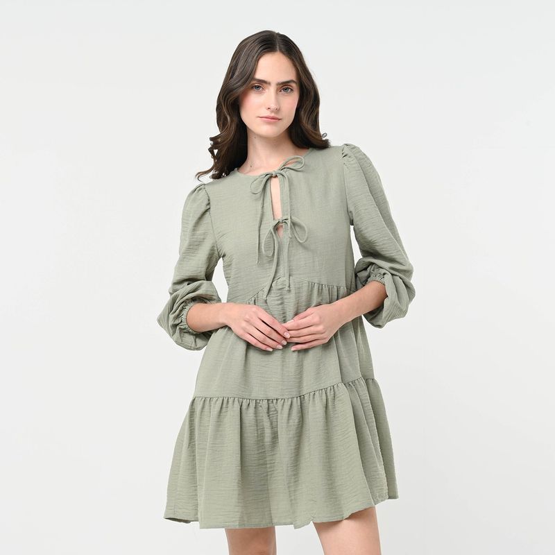SYBILLA - Vestido Mujer Corto Anudada Sybilla