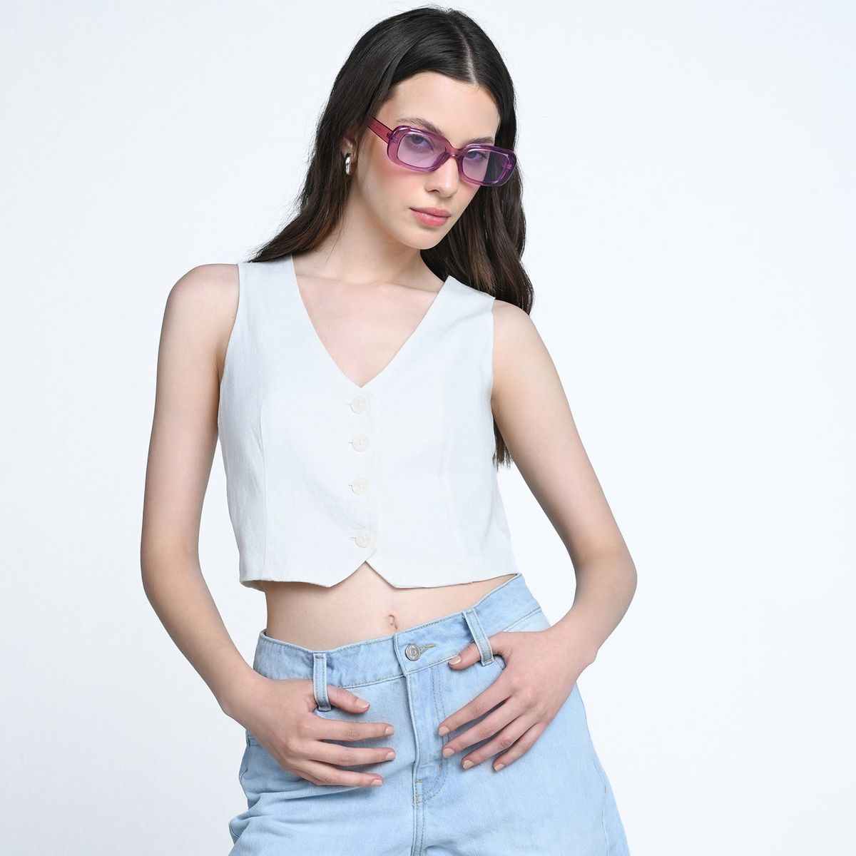 SYBILLA - Blusa Mujer Sin mangas Sybilla