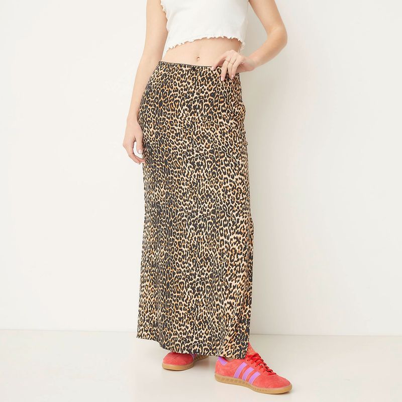 SYBILLA - Falda Maxi Mujer Animal print Sybilla