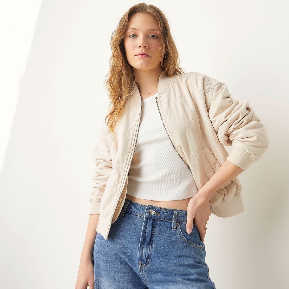 SYBILLA - Chaqueta Bomber Mujer de Algodón Sybilla