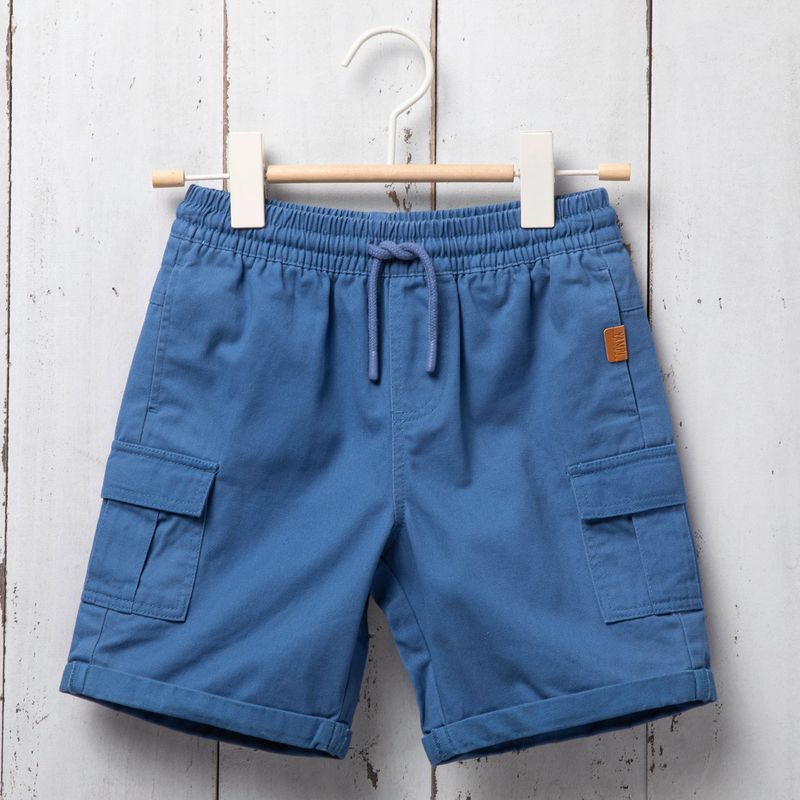 YAMP - Bermuda Niño Cintura elásticada de Algodón Yamp