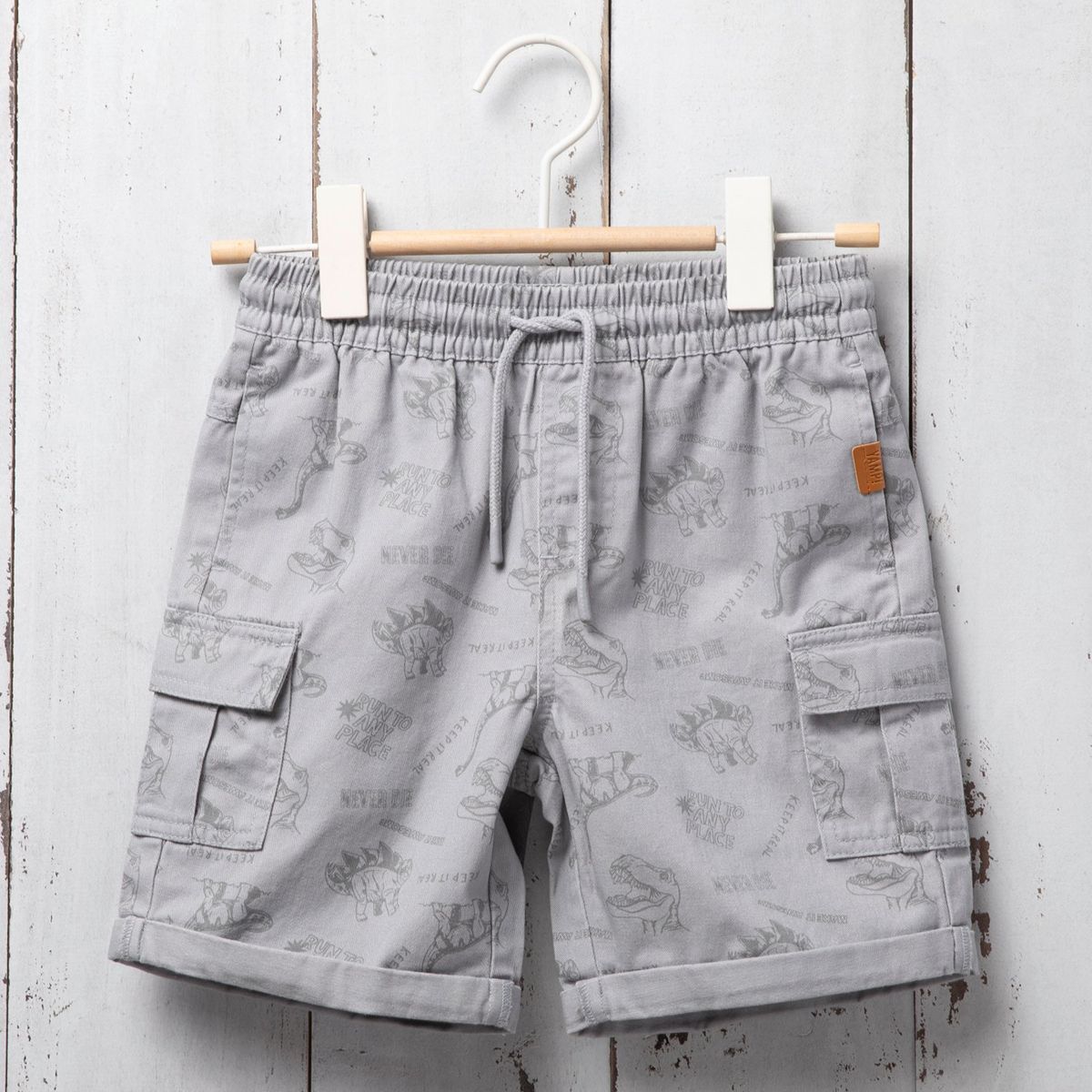 YAMP - Bermuda Niño Cintura elásticada de Algodón Yamp