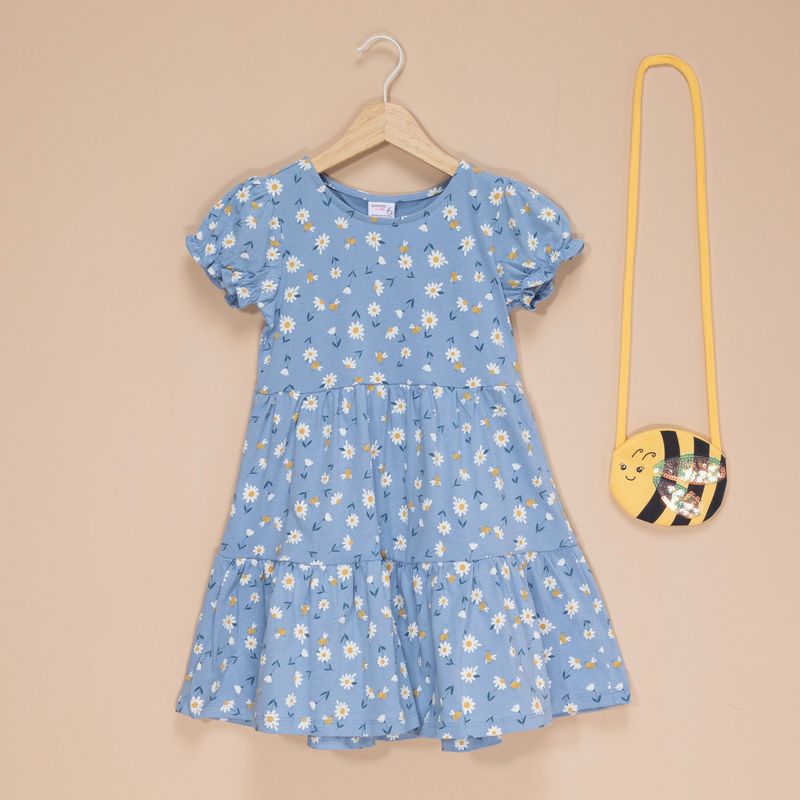YAMP - Vestido Niña con Estampado Manga corta Algodón Yamp 