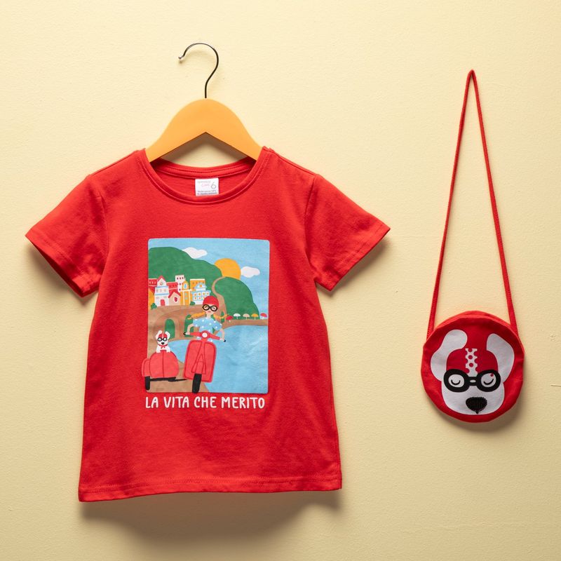 YAMP - Camiseta Niña con Estampado Manga corta Algodón Yamp