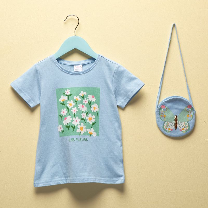 YAMP - Camiseta Niña con Estampado Manga corta Algodón Yamp